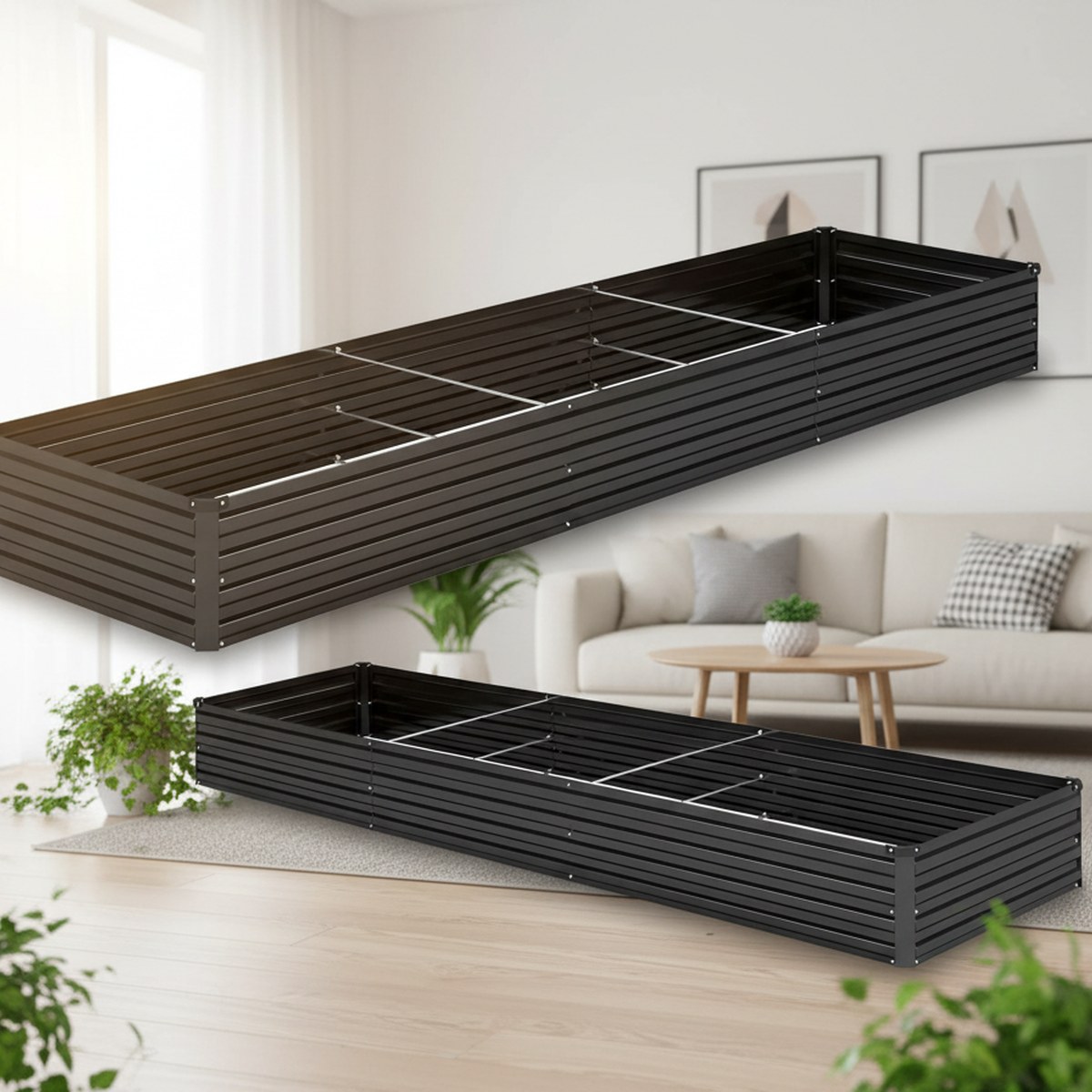 Raised Garden Bed - Galvanizli Yükseltilmiş Bahçe Yatağı 12ft Dikdörtgen