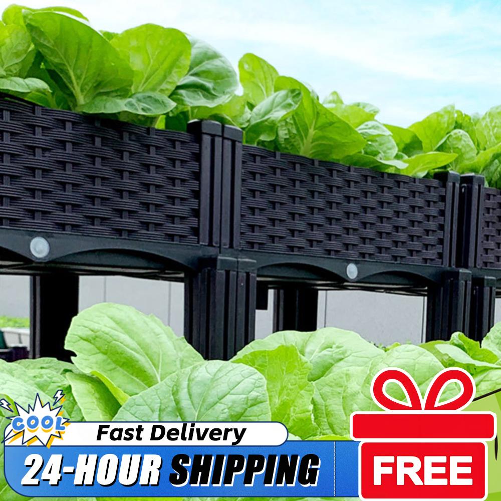 Raised Garden Bed - Plastik Yükseltilmiş Bacaklı Saksı Drenaj Delikli